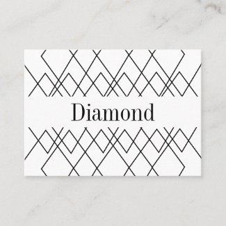 Black and White Geometric Diamond Pattern