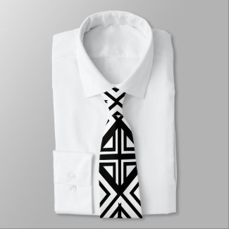 Black and White Geometric Diamond Pattern  
