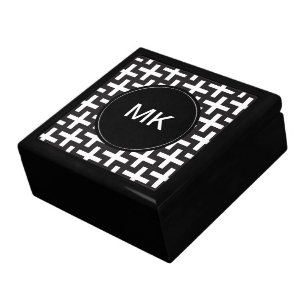 Black and White Geometric Gift Box