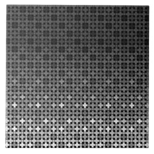 Black and white geometric gradient pattern  ceramic tile