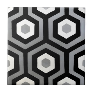 black and white geometric hexagonal black and whit ceramic tile