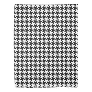 Black and White Geometric Houndstooth Pattern Duvet Cover