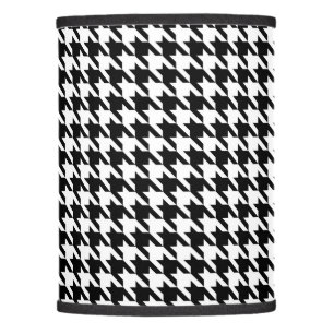 Black and White Geometric Houndstooth Pattern Lamp Shade