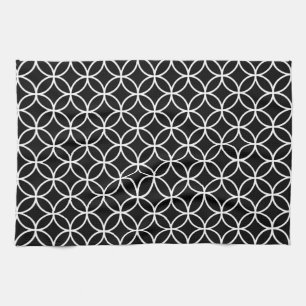 Black and White Geometric Kitchen Towels