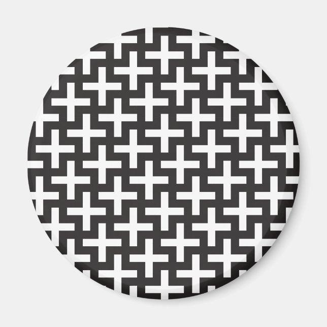Black and White Geometric Magnet (Front)