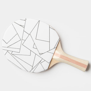 Black And White Geometric-Modern Bauhaus Art Ping-Pong Paddle