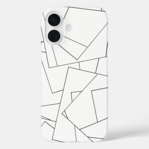 Black And White Geometric-Modern Bauhaus iPhone 16 Case