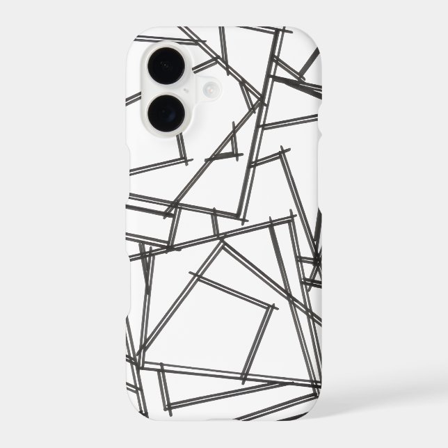 Black And White Geometric-Modern Minimalist Case-Mate iPhone Case (Back)