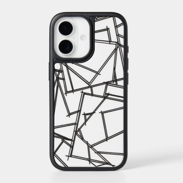 Black And White Geometric Otterbox iPhone Case (Back)