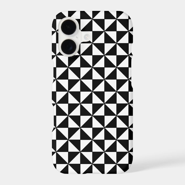 Black and White Geometric Pattern Case-Mate iPhone Case (Back)