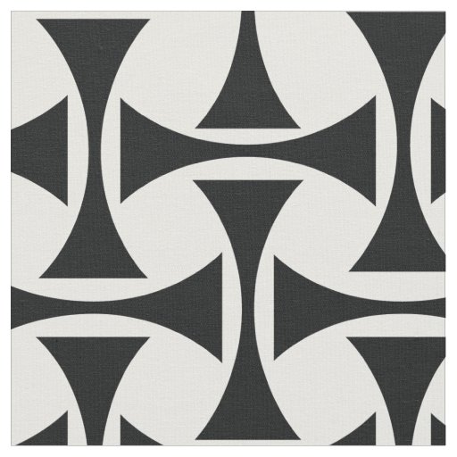 Black and White Geometric Pattern Fabric