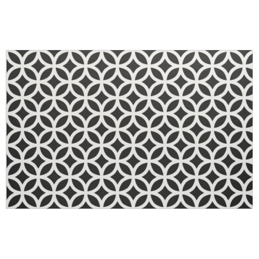 Black and White Geometric Pattern Fabric