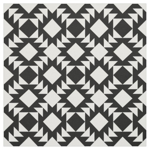 Black and white Geometric Pattern Fabric