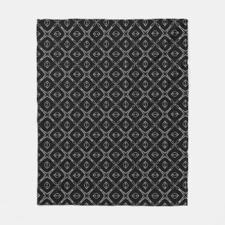 Black and White Geometric Pattern Fleece Blanket