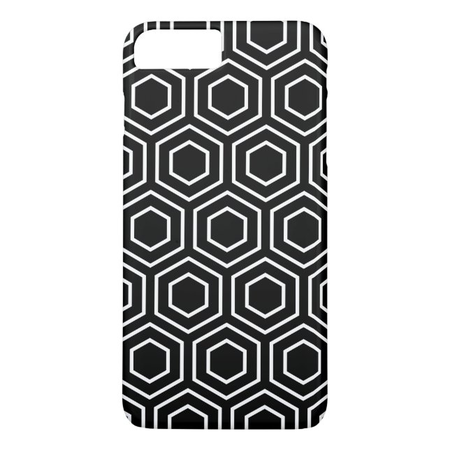 Black and White Geometric Pattern iPhone 7 Plus Ca Case-Mate iPhone Case (Back)