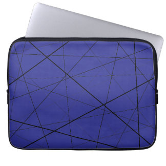 Black and white geometric pattern laptop sleeve