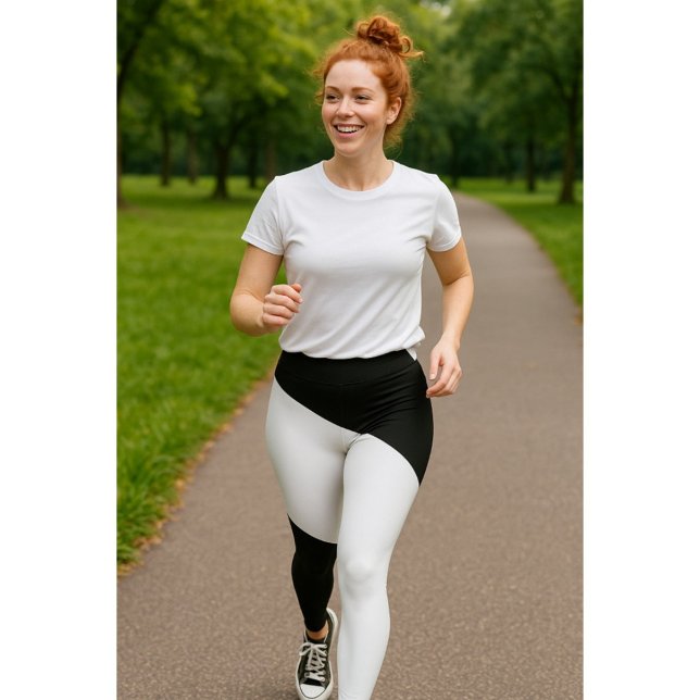 Black and White Geometric Pattern Leggings (Creator Uploaded)