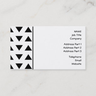 Black and White Geometric Pattern of Triangles. Business Card