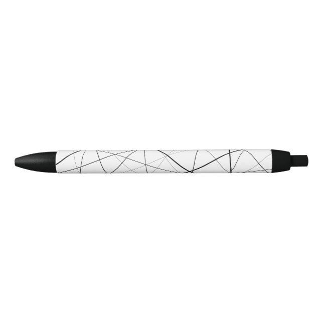 Black and white geometric pattern pen (Front)