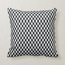 Black and White Geometric Pattern Pillow