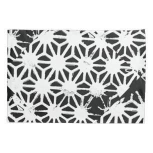Black and white geometric pattern pillow case