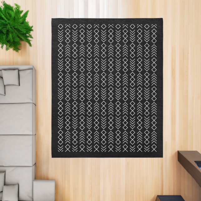 Black and White Geometric Pattern Rug (Insitu (Indoor 2))