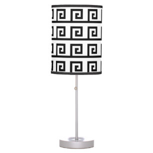 Black and White Geometric Pattern Table Lamp