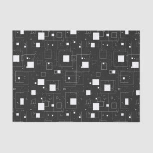 Black and White Geometric Pattern Tissue Paper
