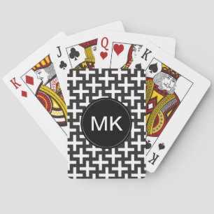 Black and White Geometric Poker Cards