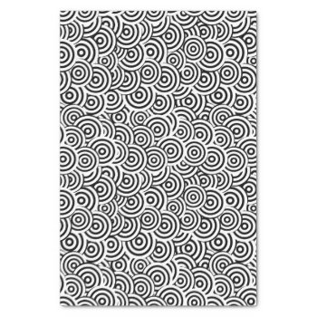 Black And White Geometric Swirl Print Tissue Paper by StyledbySeb at Zazzle