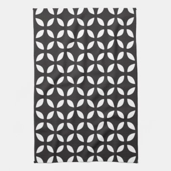 Black And White Geometric Towel by Richard__Stone at Zazzle