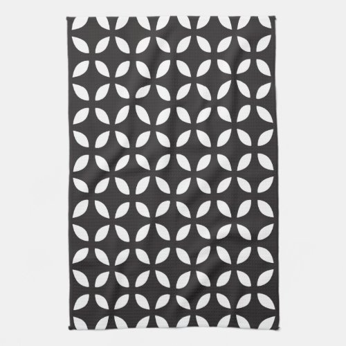 Black and White Geometric Towel