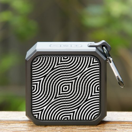 Black And White Geometric Trendy Portable Bluetooth Speaker