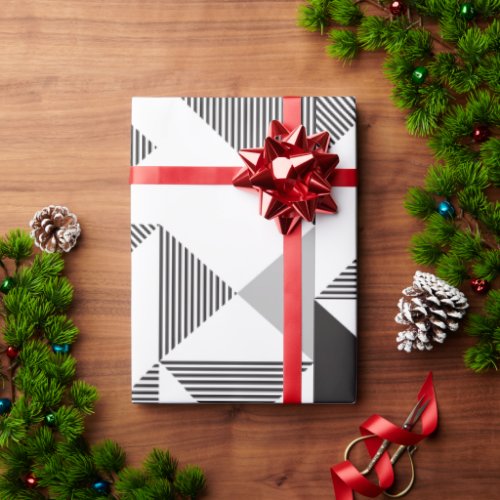 Black and White Geometric Wrapping Paper