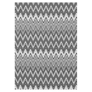 Black and white geometric zigzag pattern tablecloth