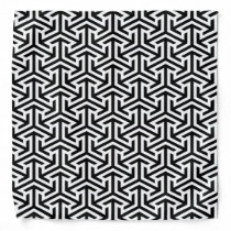 black and white geometrical modern pattern bandana