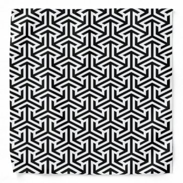 black and white geometrical modern pattern bandana