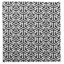 black and white geometrical modern pattern napkin