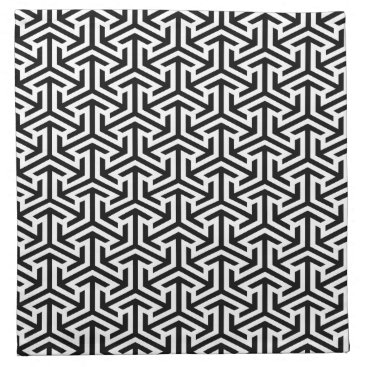 black and white geometrical modern pattern napkin