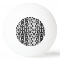 black and white geometrical modern pattern Ping-Pong ball