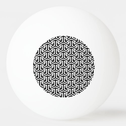 black and white geometrical modern pattern Ping_Pong ball