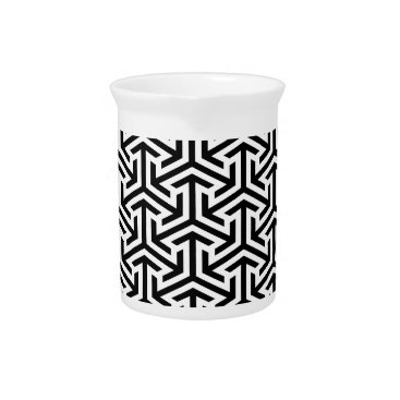 black and white geometrical modern pattern pitcher