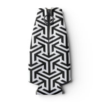 black and white geometrical pattern can cooler