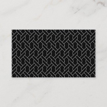 black and white geometrical pattern modern print business card