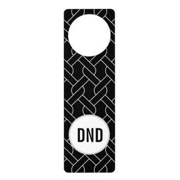black and white geometrical pattern modern print door hanger