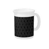 black and white geometrical pattern modern print drink pitcher (Right)