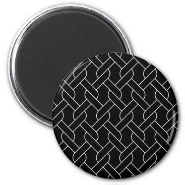 black and white geometrical pattern modern print magnet
