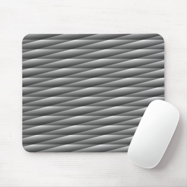 Black and white geometrical pattern mouse pad (With Mouse)