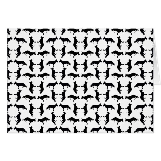 Black and White German Shepherd (Front Horizontal)