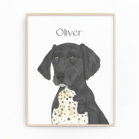 Black and White German Shorthaired Pointer Art